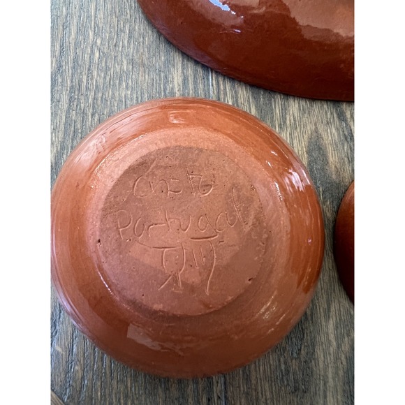 Vtg Hand-painted Signed Floral Art Pottery Plate Olaria S Perdro Corval Portugal - Picture 9 of 10